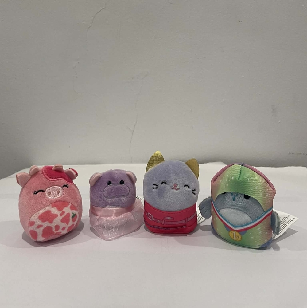 Squishville Bundle (4) with Calynda the Cow Squishmallow Plush